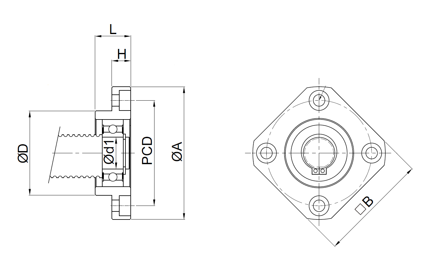 Ball Screw Support Unit - GFF Series
